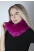 Fuchsia rex fur neck warmer